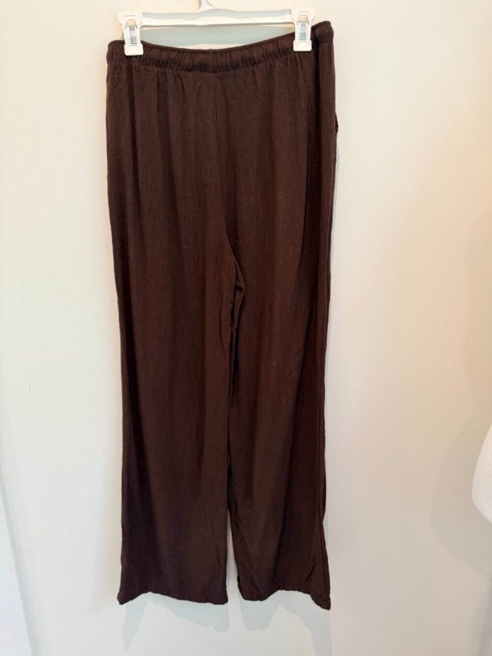 Blenca Brown Linen Drawstring Lightweight Pants Size L - Picture 5 of 6